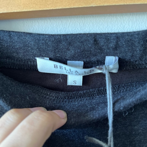 NWT Bella Luxx SHIRRED Cross Black Heather Skirt - Picture 5 of 8